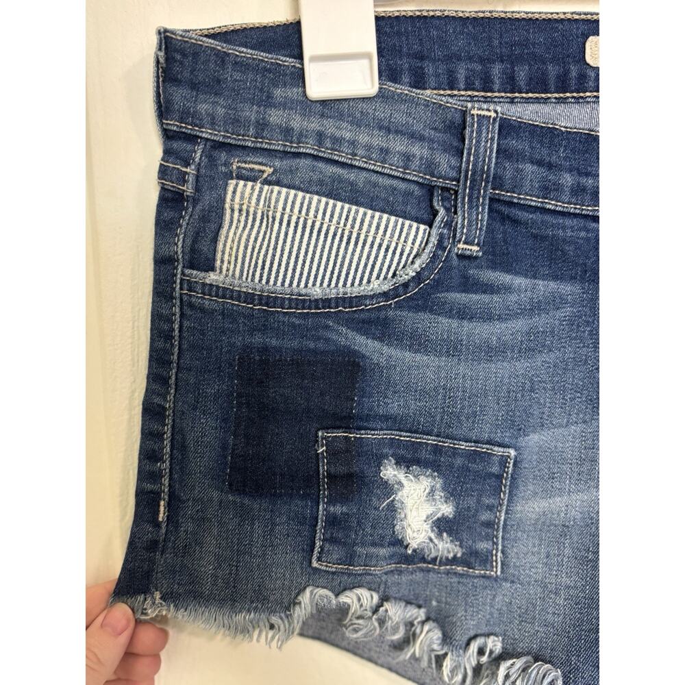 Flying Monkey Low Rise Patchwork Denim Shorts Siz… - image 4